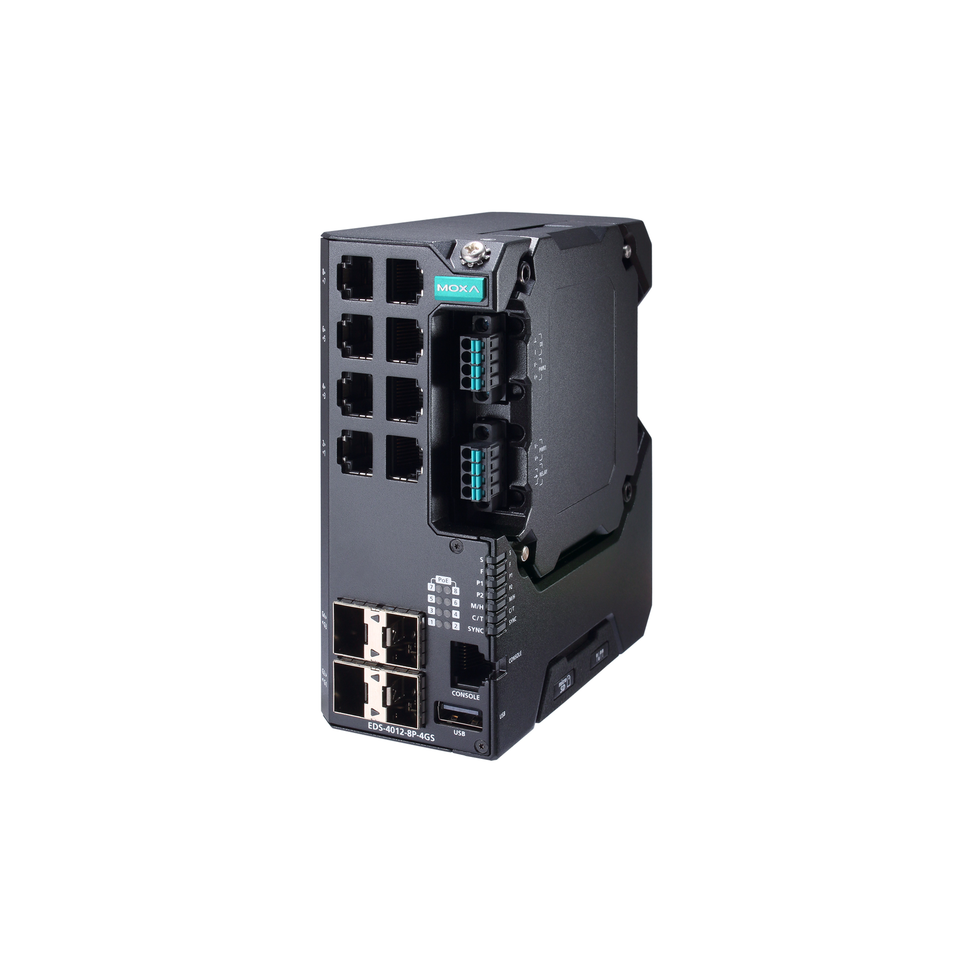 MOXA - EDS-G4012-8P-4QGS-LVA