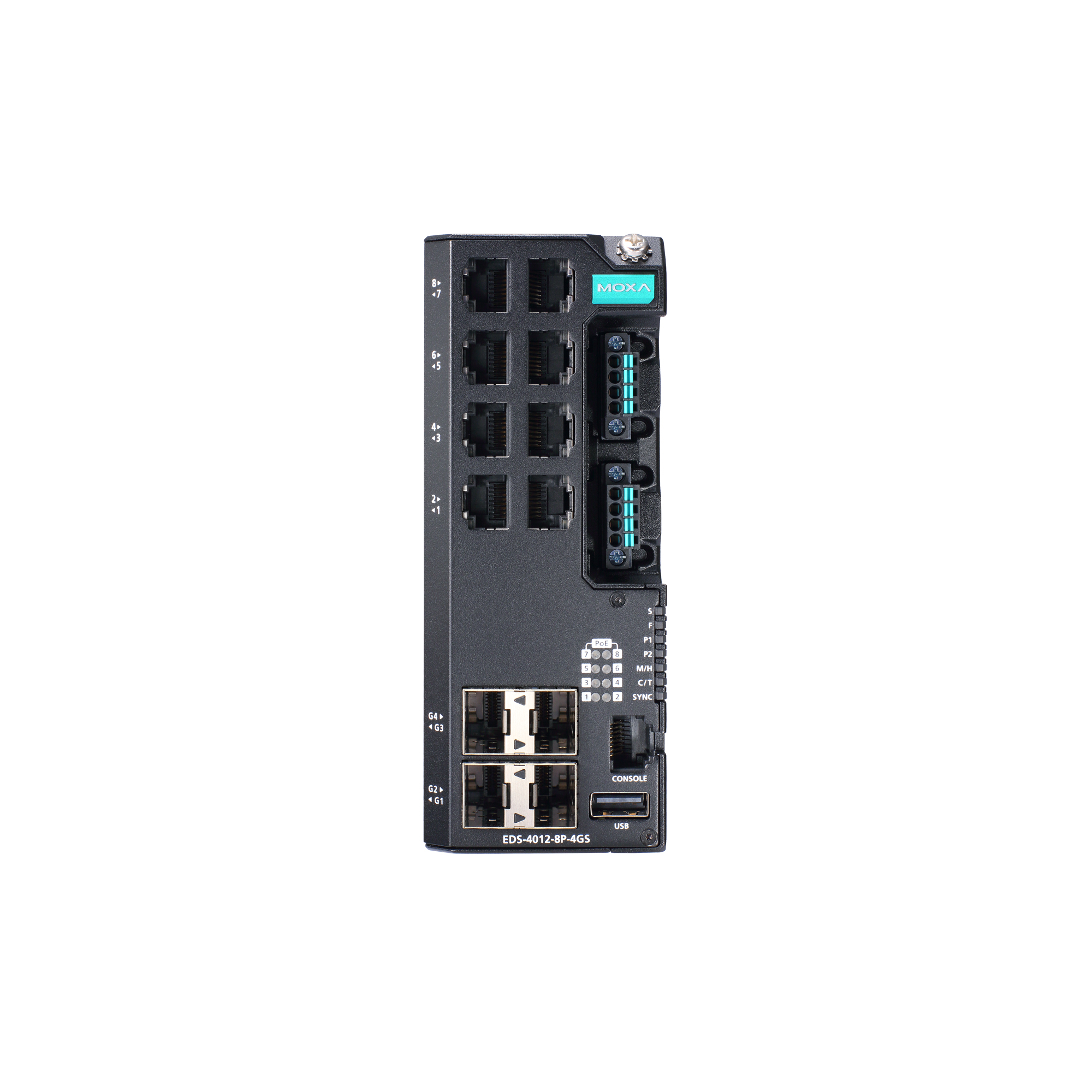 MOXA - EDS-G4012-8P-4QGS-LVA